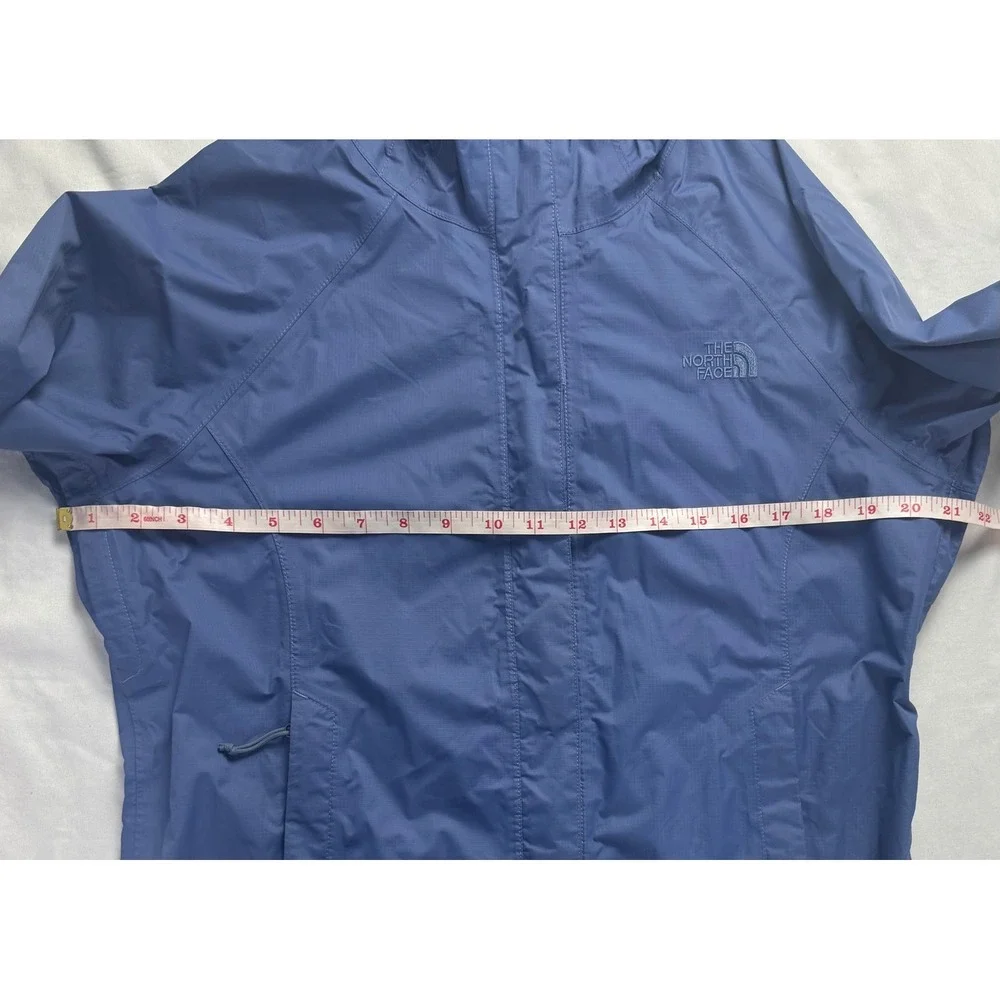 The North Face DryVent Rain Jacket Womens Medium Blue Hooded Waterproof Shell